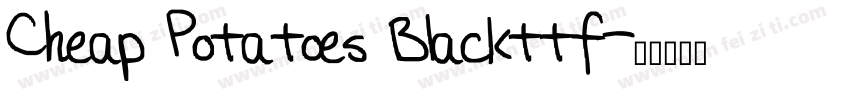 Cheap Potatoes Blackttf字体转换